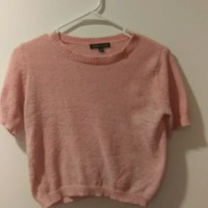Cropped Kendall and Kylie Pink short sleeve sweate